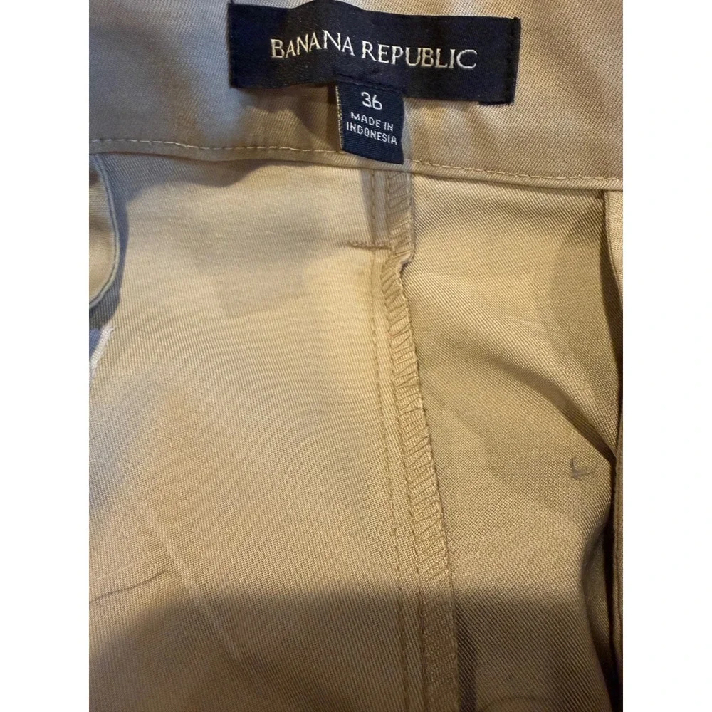NWT Banana Republic Mens Khaki Stretch Chino Shorts 36 Quick Dry Preppy Golf
